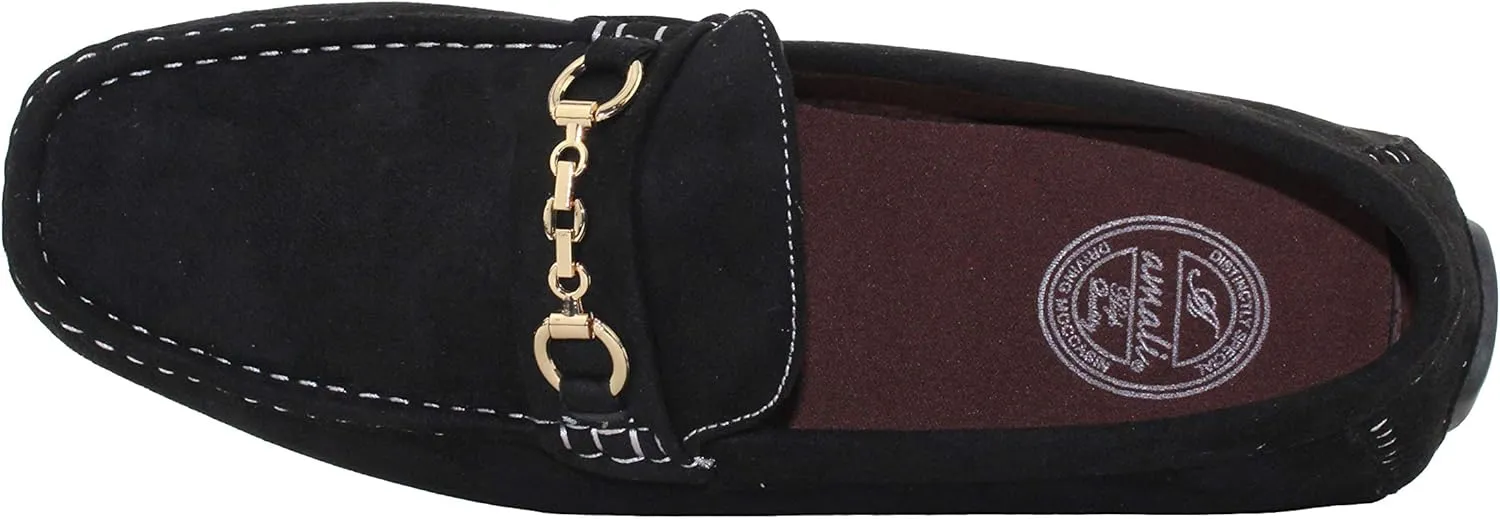 Amali Ecker, Mens Casual Shoes - Mens Loafers - Mens Moccasins - Slip On Shoes for Men - Driving Shoes for Men - Chain Ornament, Comfortable Slipper