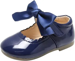 Baby Flower Girl Dress Shoes Patent Bow Mary Jane Ballet Flats Wedding Party School Shoes Toddler Church Shoes