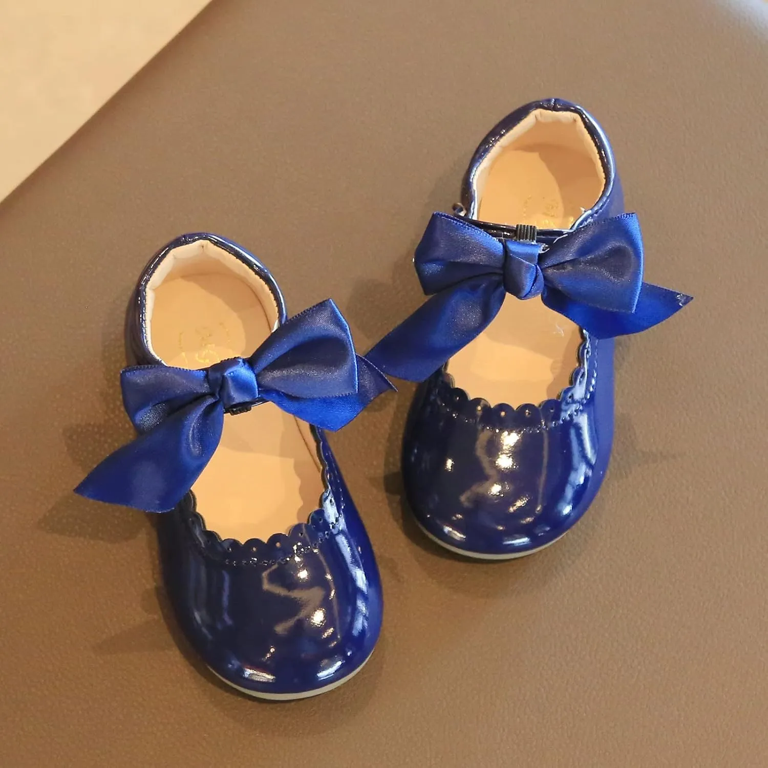 Baby Flower Girl Dress Shoes Patent Bow Mary Jane Ballet Flats Wedding Party School Shoes Toddler Church Shoes
