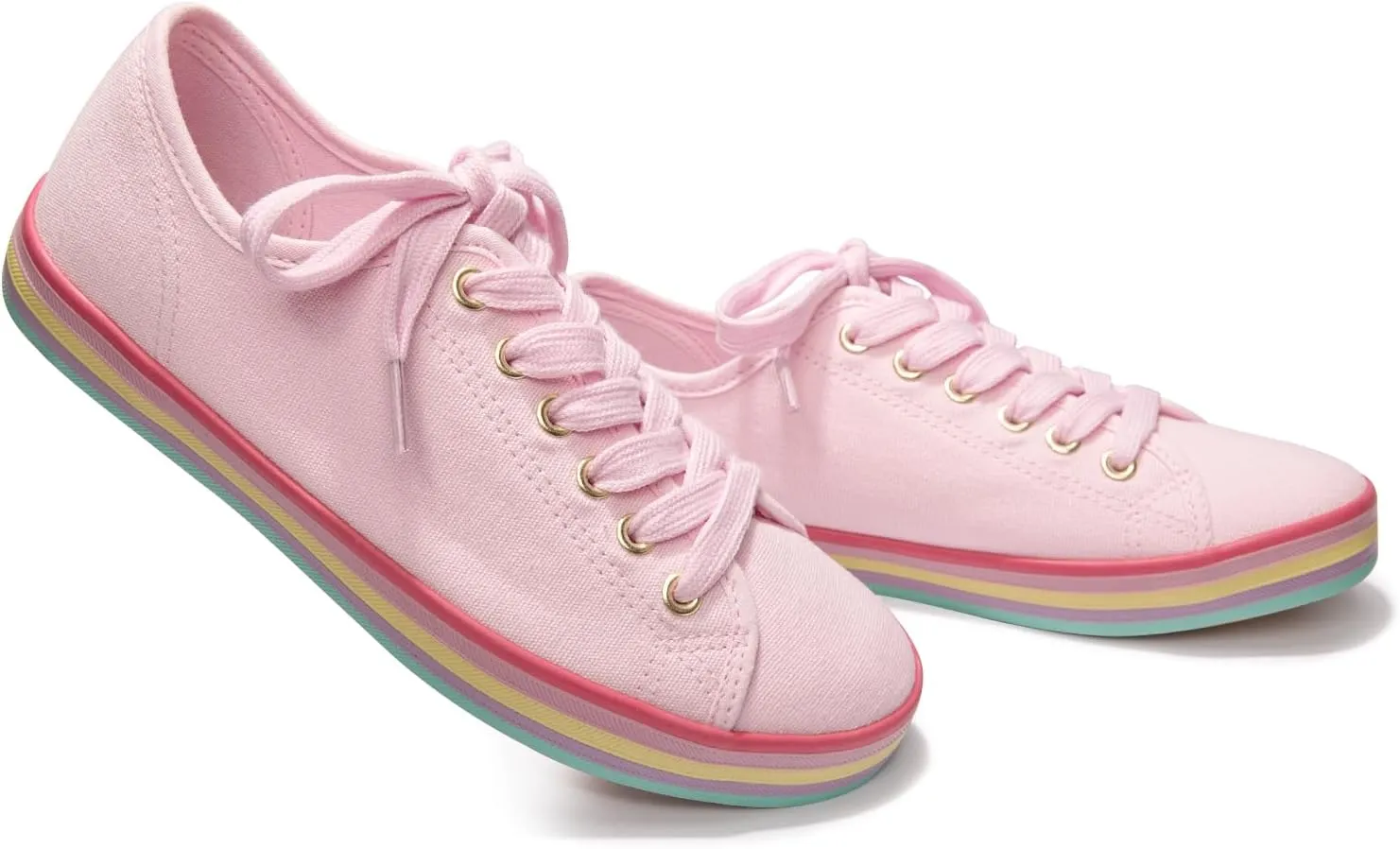 BENEKER Women's Low Top Canvas Shoes Lace up Fashion Sneakers Casual Comfort Walking Shoes