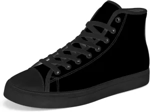 Black High Top Canvas Shoes High Top Sneakers Lace Up Casual Shoes Gifts for Men Women