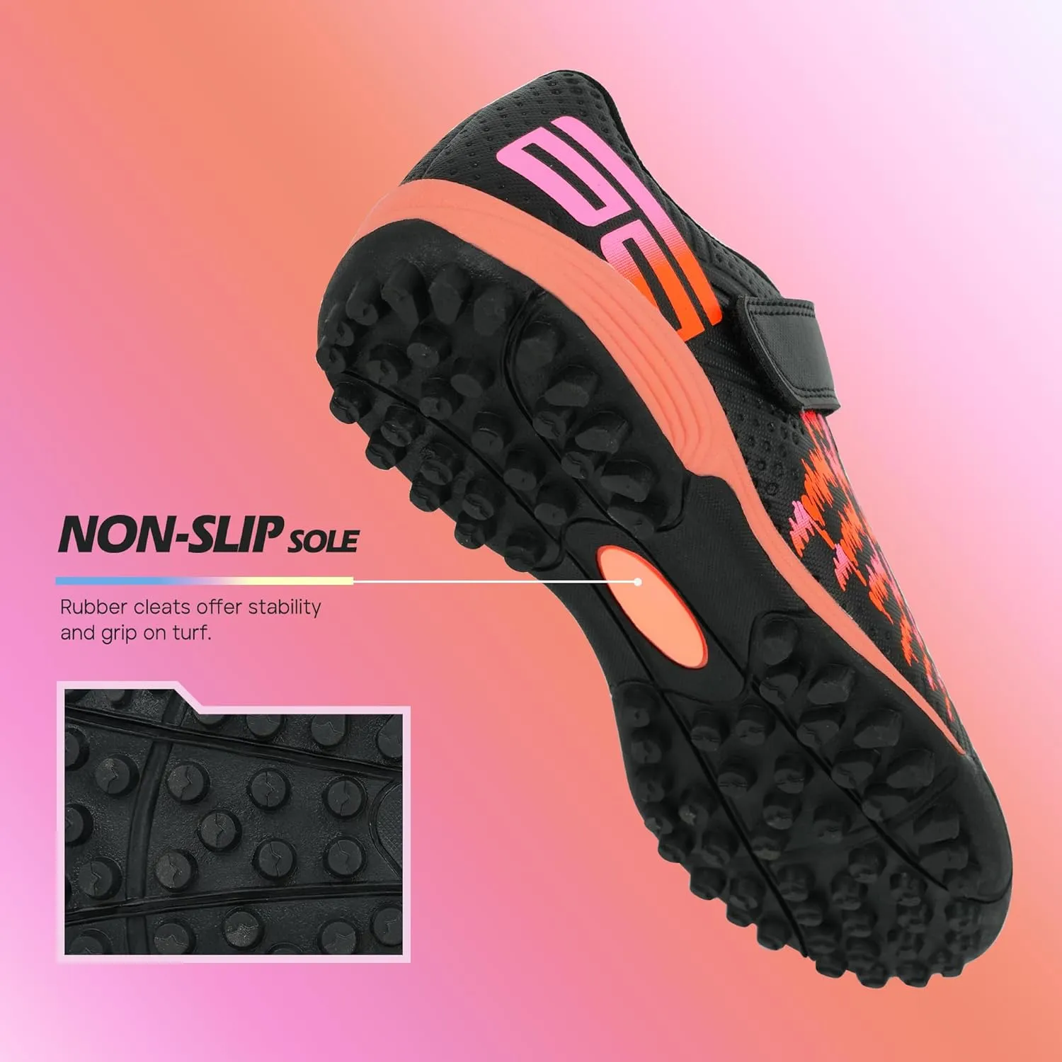 brooman Kids Turf Soccer Shoes Girls Boys Indoor Soccer Shoes
