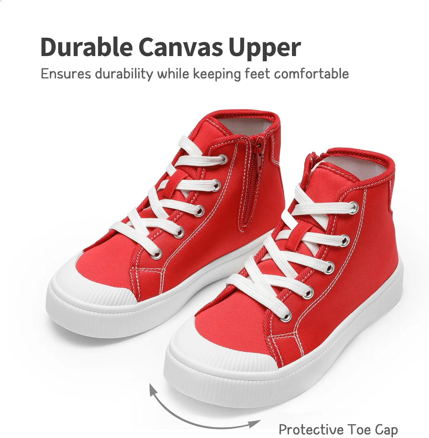 DREAM PAIRS Kids Sneakers Little Boys Girls High Top Canvas Shoes LilLegends CourtStar Casual Walking Shoes