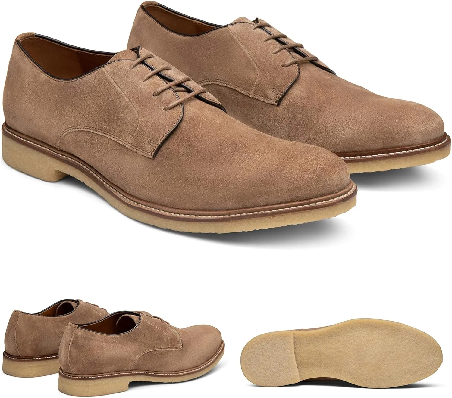 Dunross & Sons Premium Lace-Up Dress Shoes with a Breathable Naturally Leather Lining and Durable Non-Slip Rubber Sole