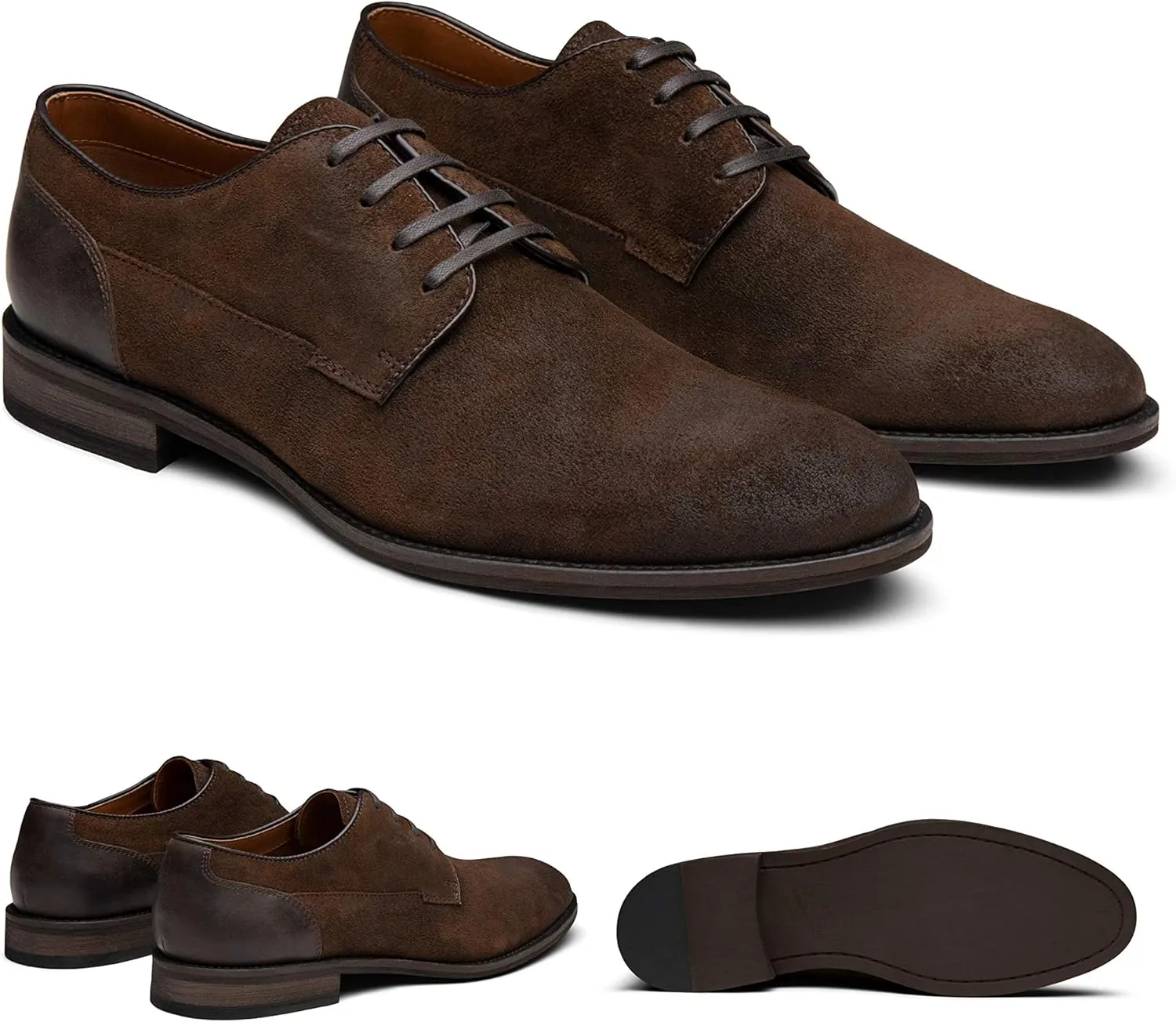 Dunross & Sons Premium Lace-Up Dress Shoes with a Breathable Naturally Leather Lining and Durable Non-Slip Rubber Sole