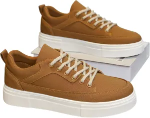 Ellniges]Stylish 【Thick-Soled Canvas Shoes】 for Men - Summer Breathable Casual Sneakers, Retro Trendy Skate Shoes, Perfect for Students and Everyday Wear