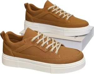 Ellniges]Stylish 【Thick-Soled Canvas Shoes】 for Men - Summer Breathable Casual Sneakers, Retro Trendy Skate Shoes, Perfect for Students and Everyday Wear