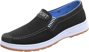 Fashion All Season Men Casual Shoes Flat Round Toe Non Slip Cloth Upper Comfortable Mens Casual Shoes