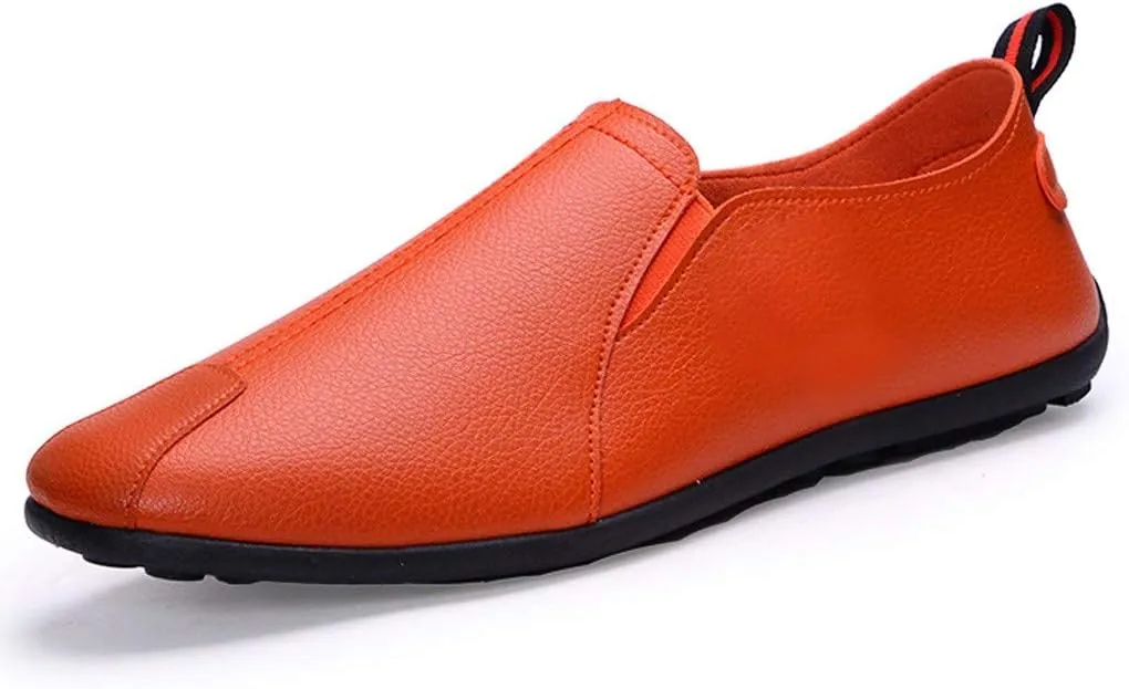 Fashion Men Leather Casual Slip-On Breathable Driving Boat Shoes Dress Men's Running Shoes