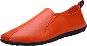 Fashion Men Leather Casual Slip-On Breathable Driving Boat Shoes Dress Men's Running Shoes