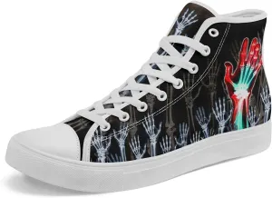 Fashion Skull High-Top Canvas Shoes for Men Women -Unique Vibrant High Top Sneakers Comfortable Casual Shoes