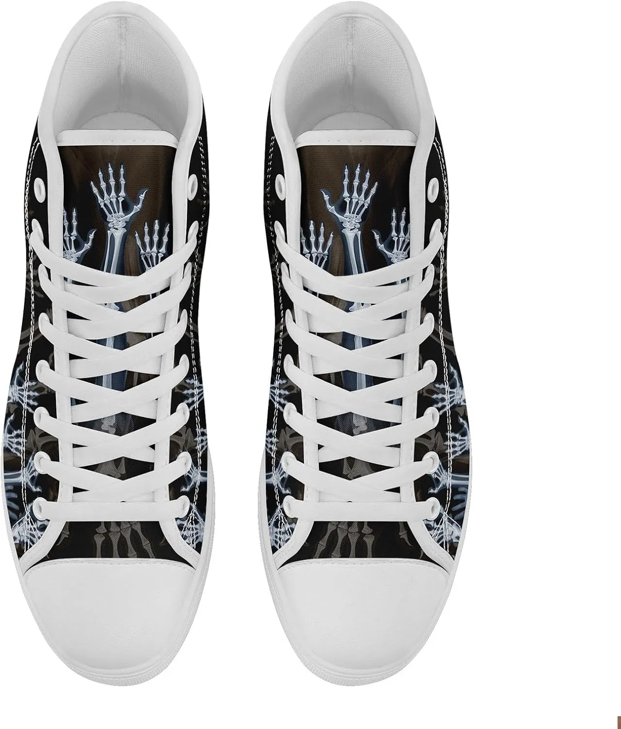 Fashion Skull High-Top Canvas Shoes for Men Women -Unique Vibrant High Top Sneakers Comfortable Casual Shoes