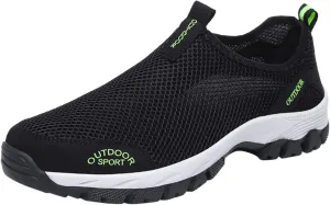 Fashion Spring and Summer Men Sports Shoes Flat Bottom Non Slip Outdoor Hiking Shoes Mesh Breathable Mens Sneaker Boot