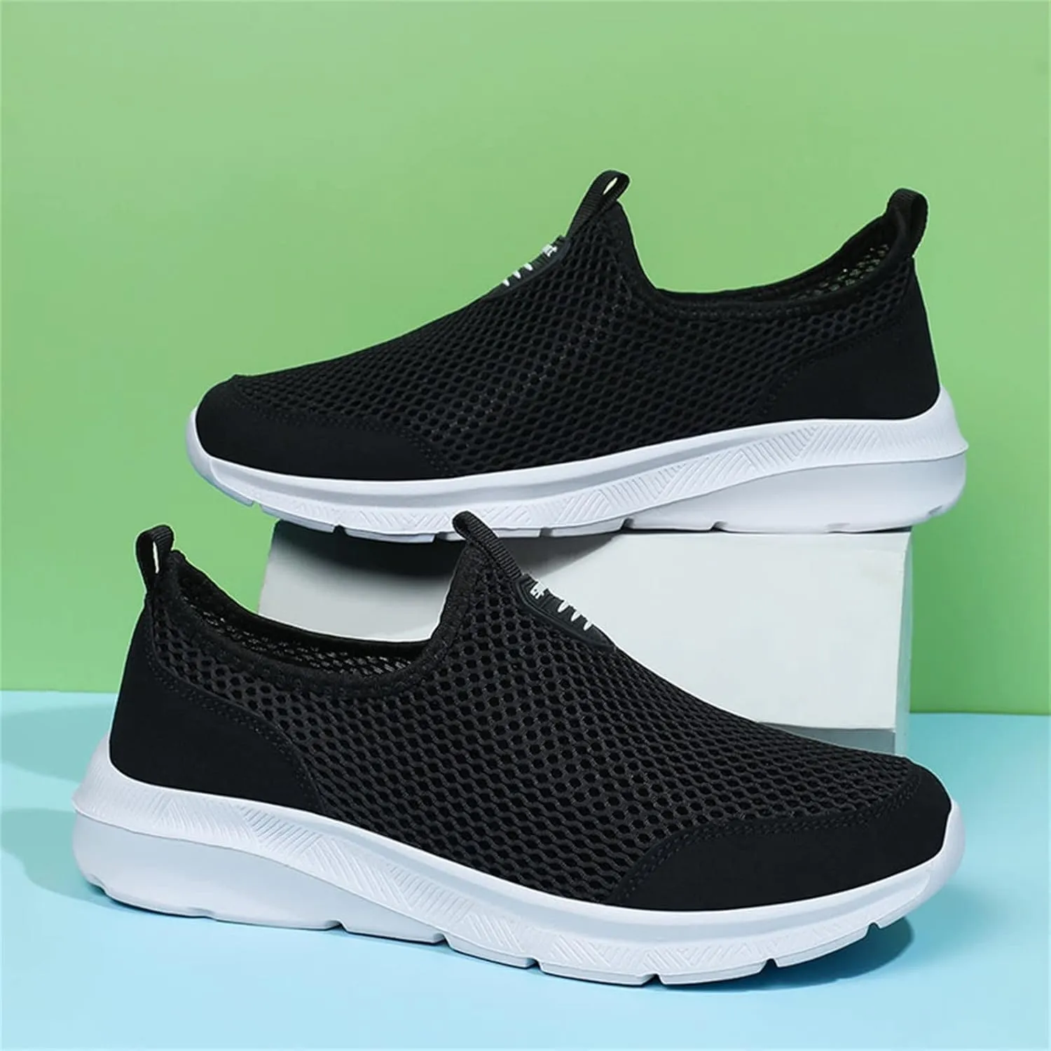 Fashion Summer Men Breathable Mesh Shallow Lace Up Casual Shoes Sneaker Odor Eliminator for Men's Sneaker