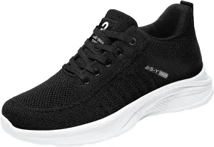 Fashion Summer Men Sports Shoes Flat Soft Bottom Mesh Breathable Comfortable Lace Up Solid Sneaker Socks for Men