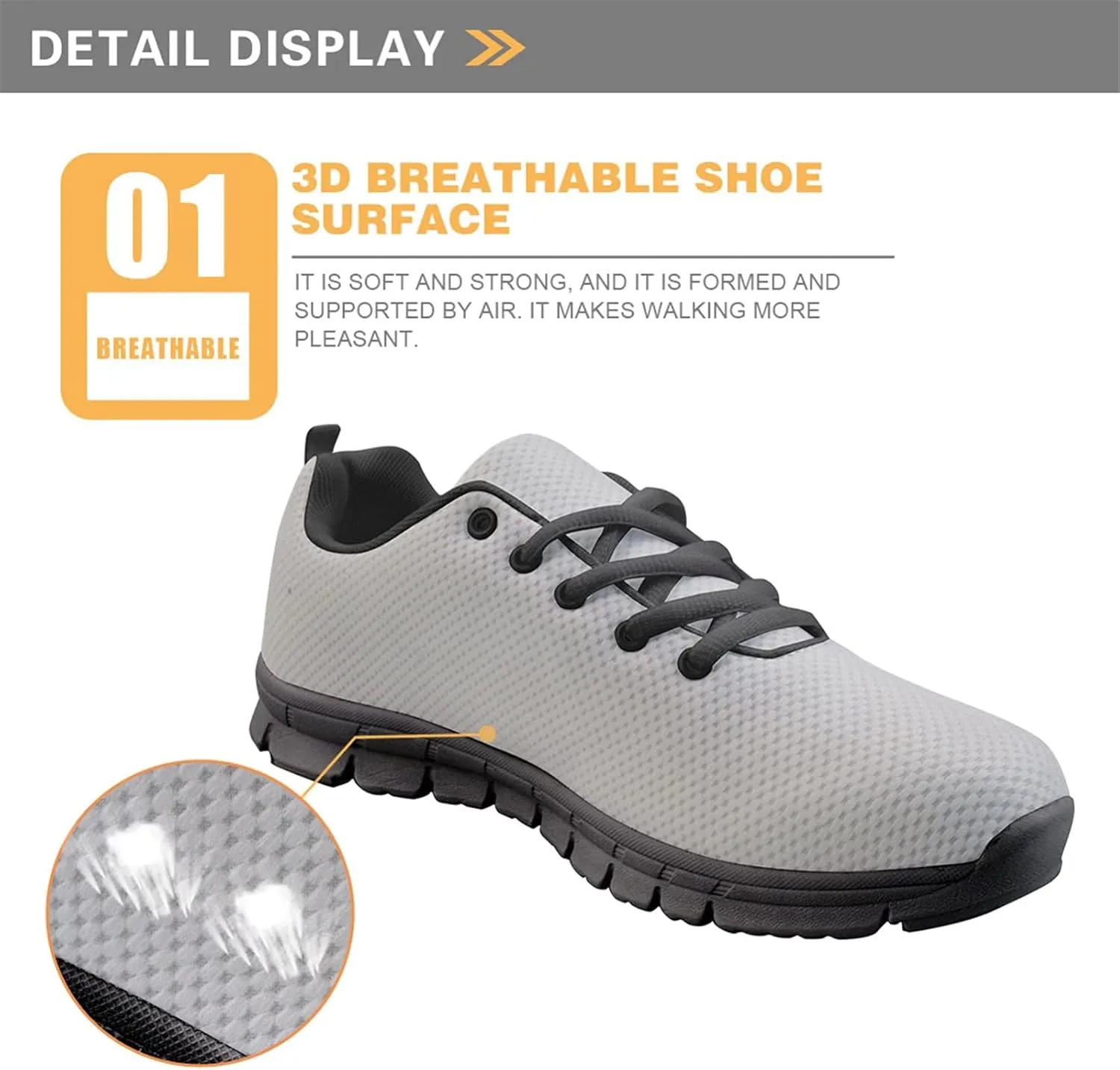 Forchrinse Hawaiian Hibiscus Leaves Lightweight Running Shoes Non Slip Soft Walking Shoes Casual Athletic Shoes
