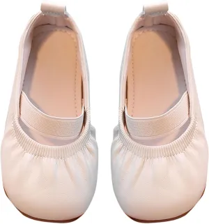 Girl Dress Shoes Square Toe Ballet Flats for Girls Toddler Flower Girl Dress Shoes for Party School Wedding Casual Shoes