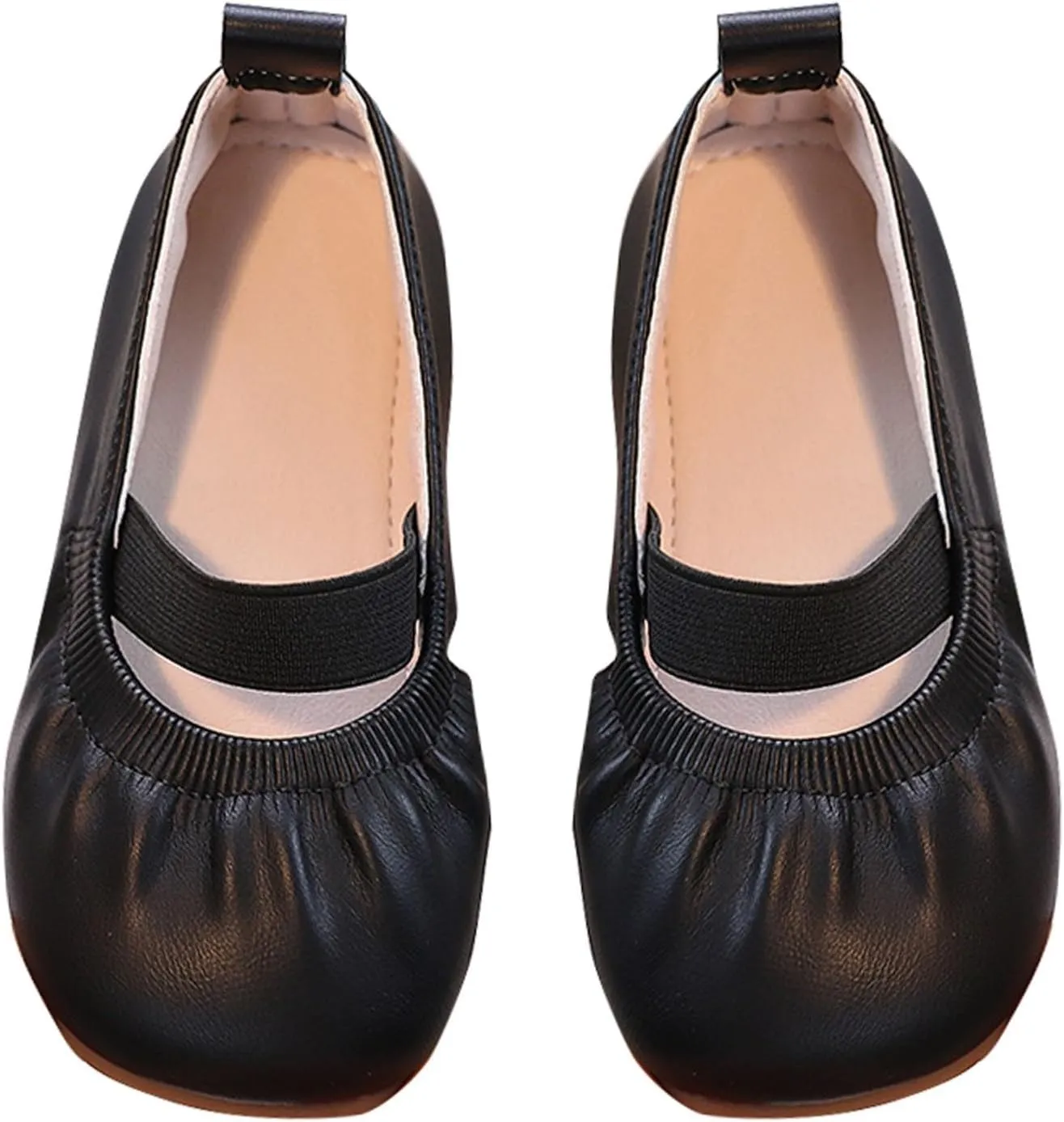 Girl Dress Shoes Square Toe Ballet Flats for Girls Toddler Flower Girl Dress Shoes for Party School Wedding Casual Shoes