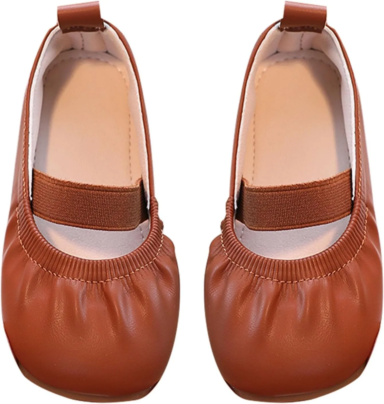 Girl Dress Shoes Square Toe Ballet Flats for Girls Toddler Flower Girl Dress Shoes for Party School Wedding Casual Shoes