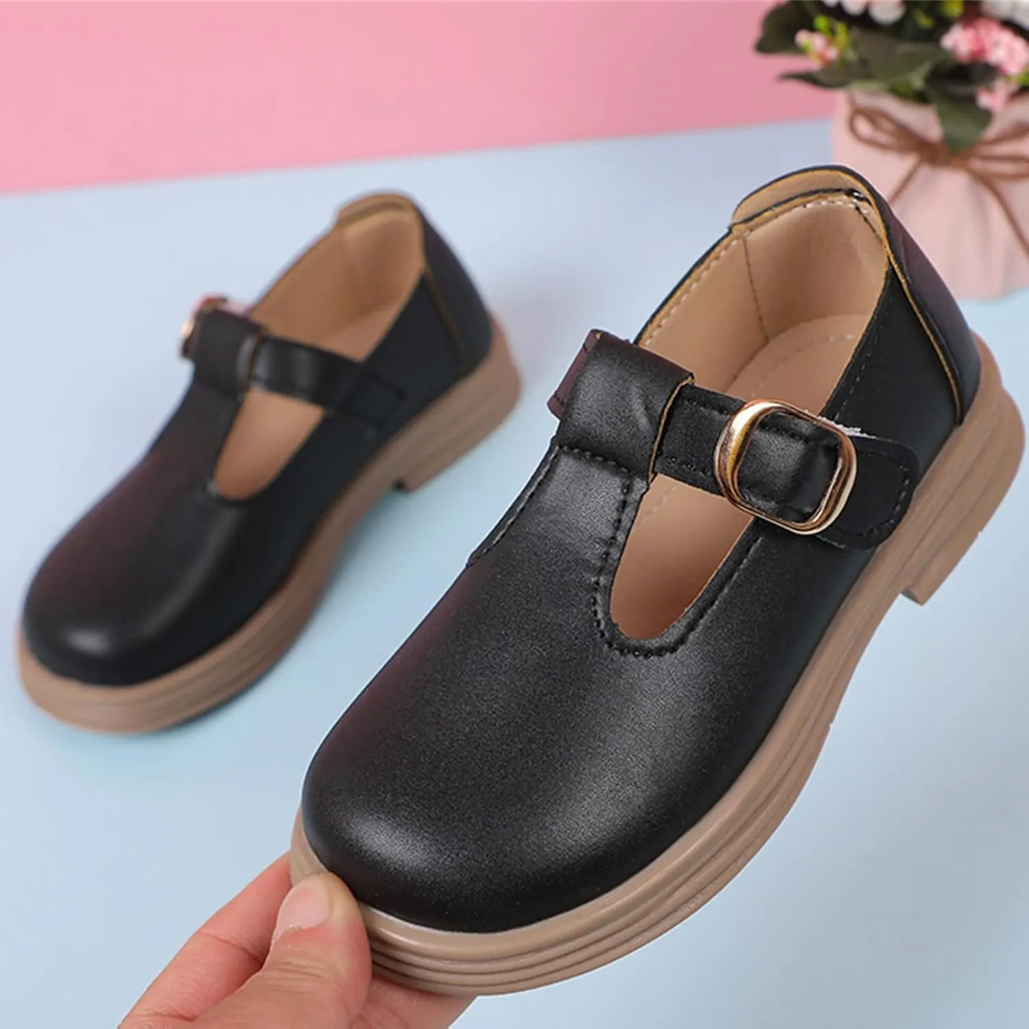 Girl Mary Jane Dress Shoes School Oxford Flats for Girl Party Shoes Toddler Wedding Uniform Platform Shoes