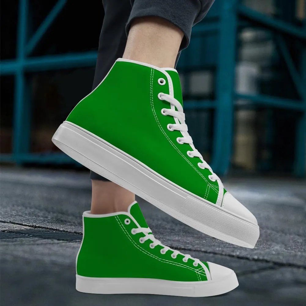 Green High Top Canvas Shoes High Top Sneakers Lace Up Casual Shoes Gifts for Dad Mom