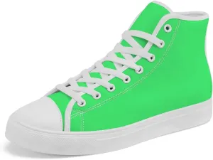 Green High Top Canvas Shoes High Top Sneakers Lace Up Casual Shoes Gifts for Dad Mom