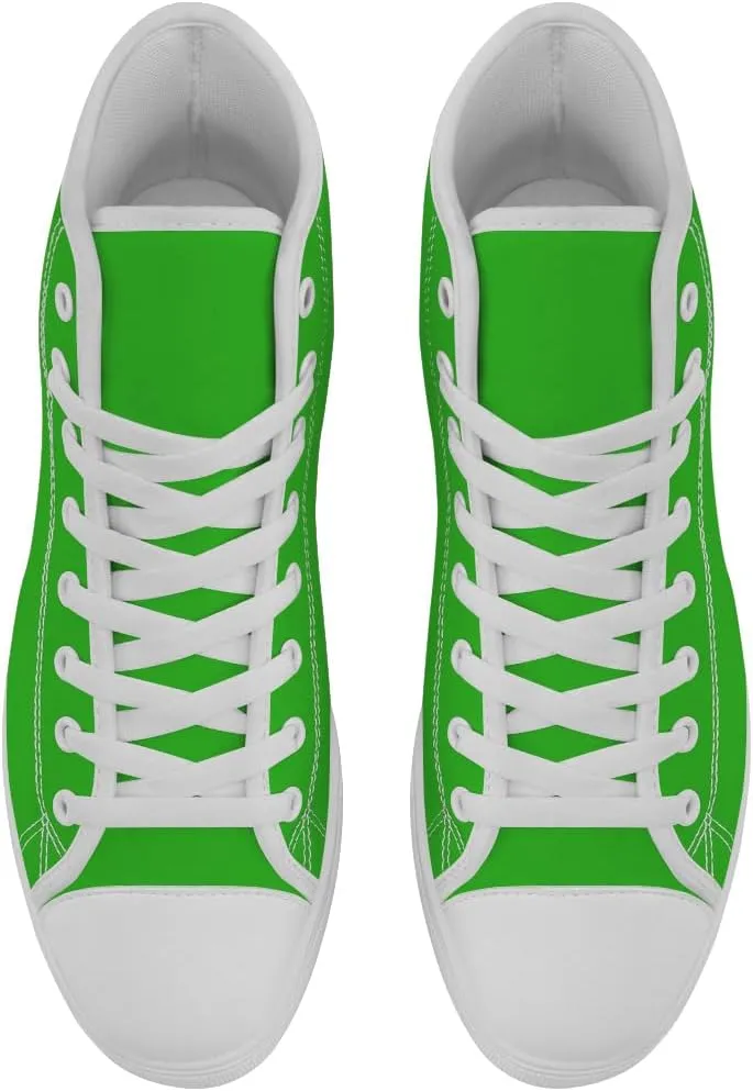 Green High Top Canvas Shoes High Top Sneakers Lace Up Casual Shoes Gifts for Dad Mom