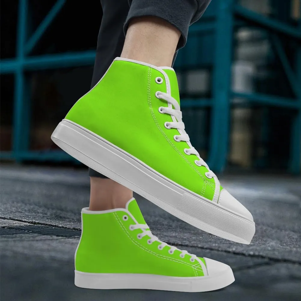 Green High Top Canvas Shoes High Top Sneakers Lace Up Casual Shoes Gifts for Dad Mom