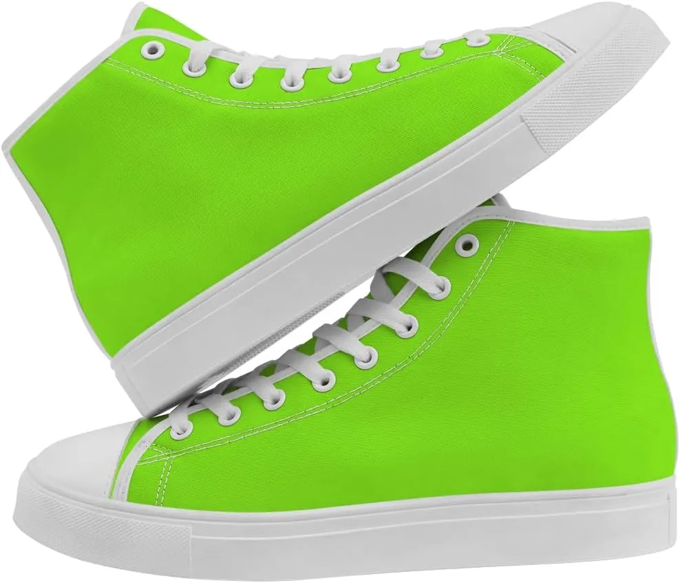 Green High Top Canvas Shoes High Top Sneakers Lace Up Casual Shoes Gifts for Dad Mom