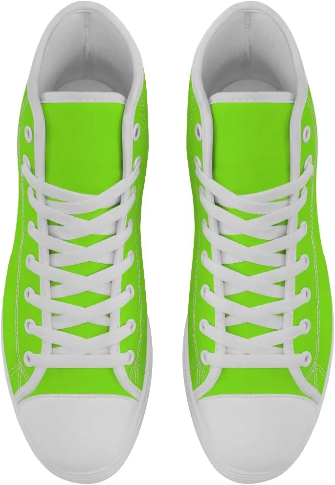 Green High Top Canvas Shoes High Top Sneakers Lace Up Casual Shoes Gifts for Dad Mom