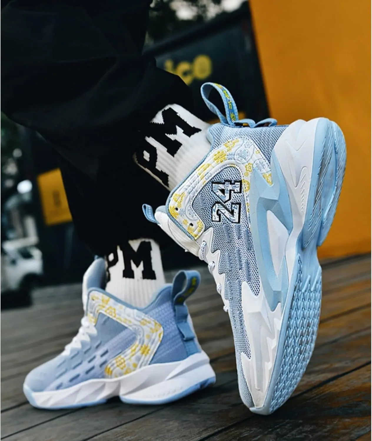 High Top Basketball Shoes Men's Sport Shoes Anti Slip Lightweight Man Fashion Sneakers Running Walking Workout Casual Wear
