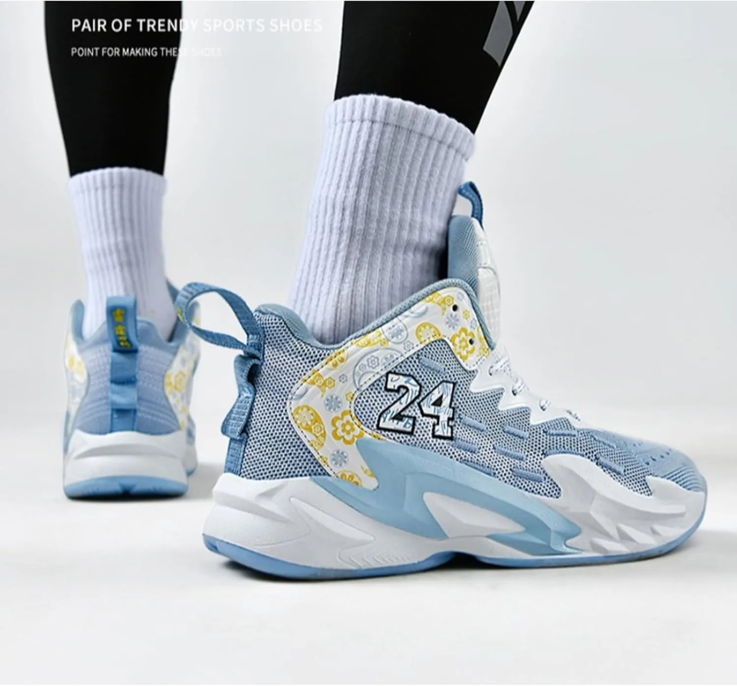High Top Basketball Shoes Men's Sport Shoes Anti Slip Lightweight Man Fashion Sneakers Running Walking Workout Casual Wear