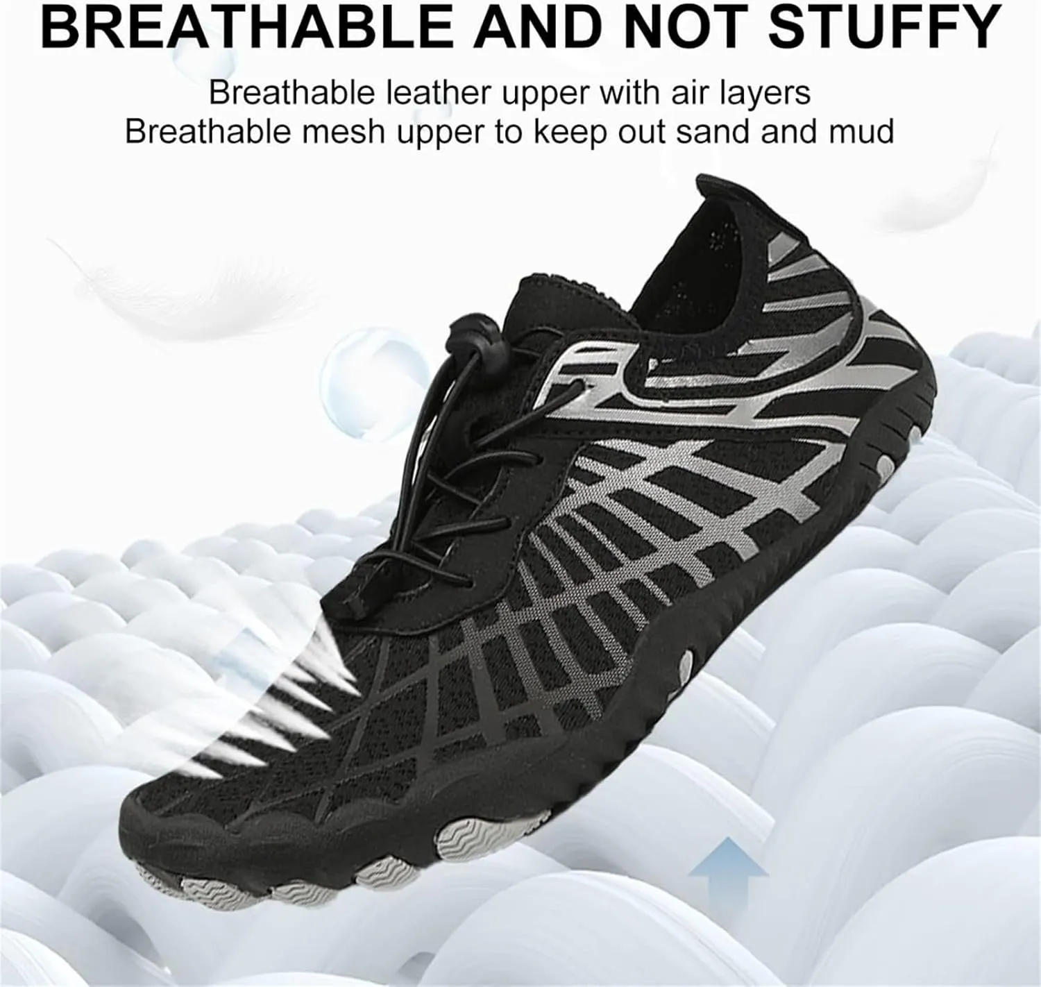 Hiking Footwear Barefoot Shoes Womens Wide Toe Box Sneakers Women Walking Fashion Comfortable Shoes Barefoot Grounded Footwear Zero Drop Lightweight Beach Water Resistant Breathable Running Sneakers
