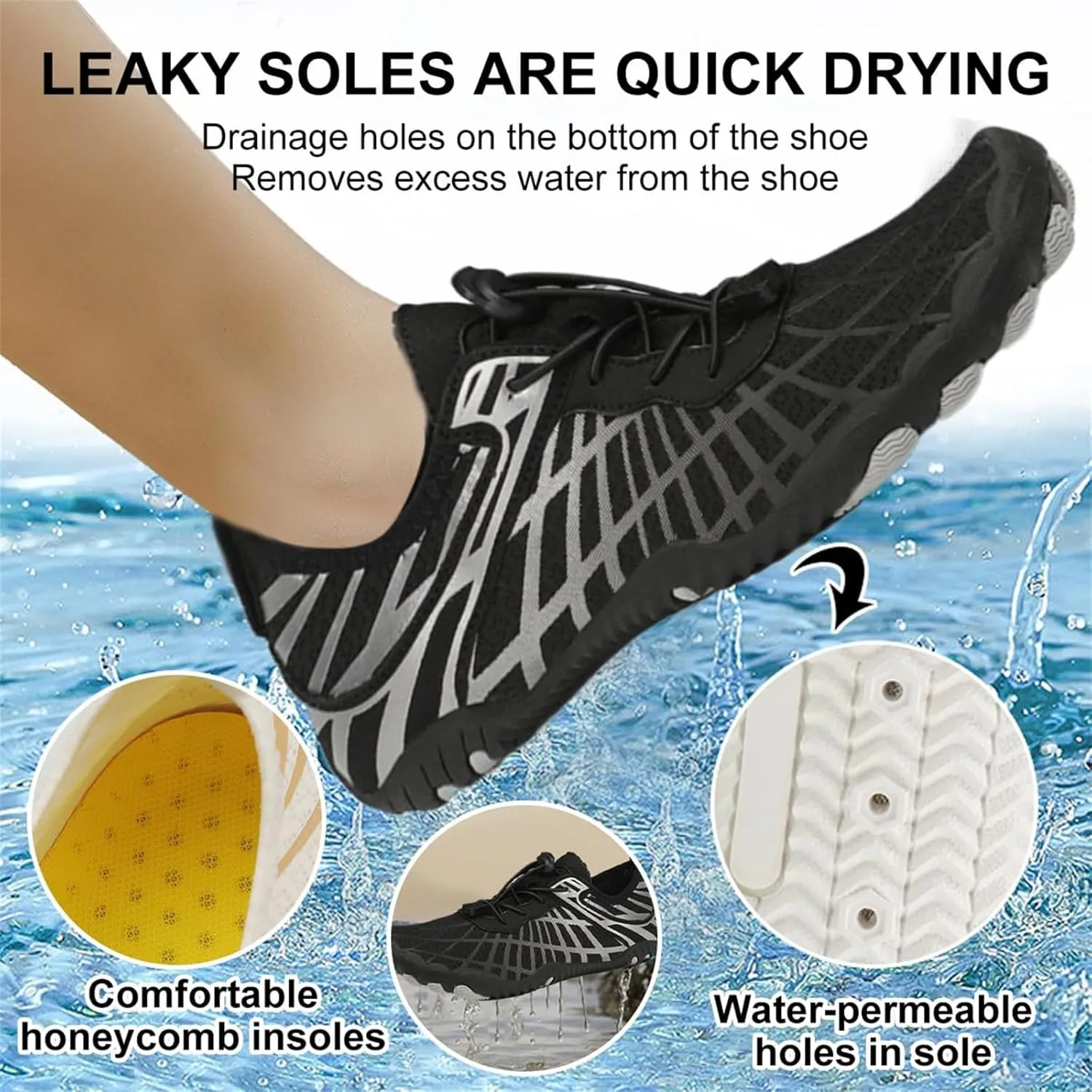 Hiking Footwear Barefoot Shoes Womens Wide Toe Box Sneakers Women Walking Fashion Comfortable Shoes Barefoot Grounded Footwear Zero Drop Lightweight Beach Water Resistant Breathable Running Sneakers