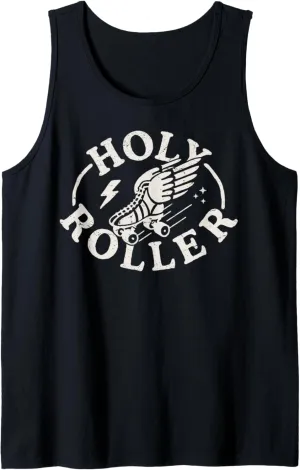 Holy Roller Skating Skater Shoes Retro Vintage 70s 80s Cute Tank Top