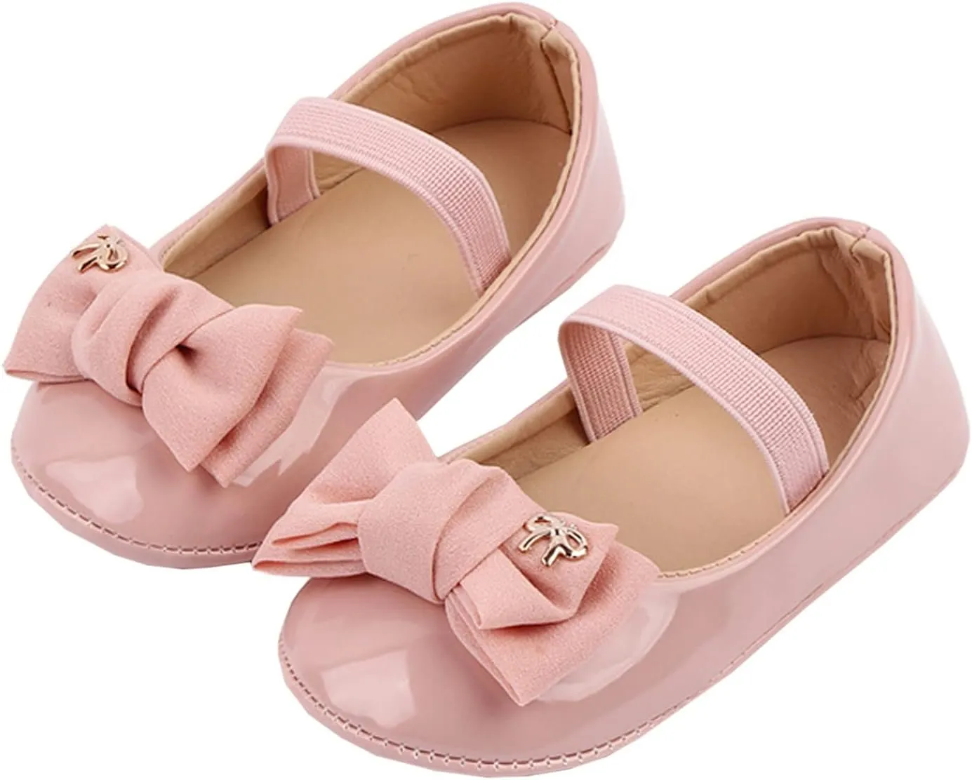 Infant Baby Girl Mary Jane Dress Shoes Ballet Flats for Toddler Kid Wedding Party School Shoes Bowknot Shoes
