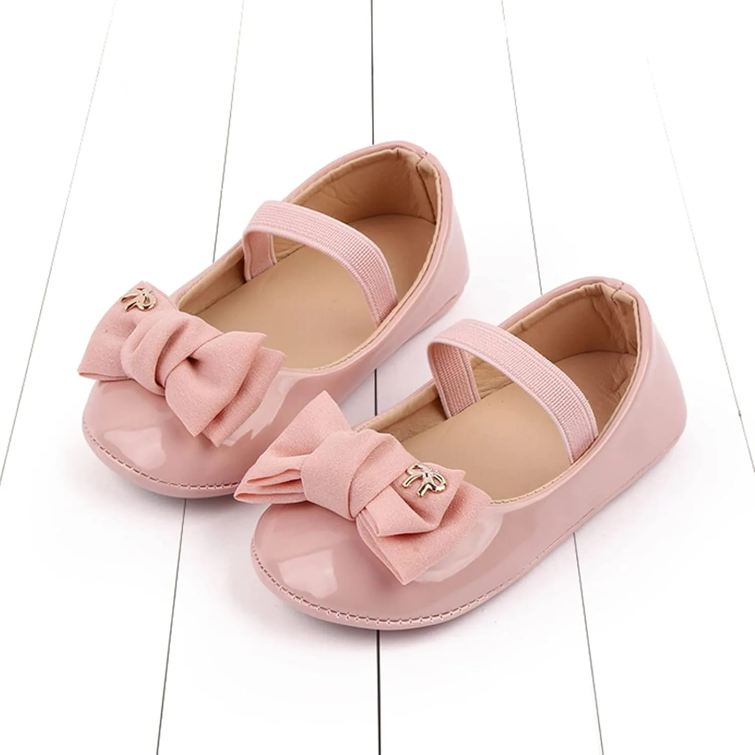 Infant Baby Girl Mary Jane Dress Shoes Ballet Flats for Toddler Kid Wedding Party School Shoes Bowknot Shoes