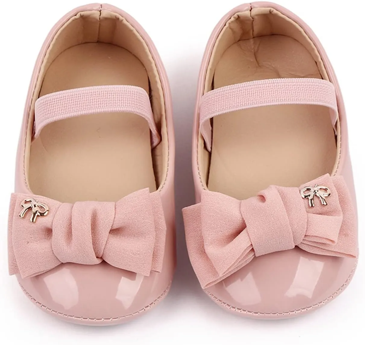 Infant Baby Girl Mary Jane Dress Shoes Ballet Flats for Toddler Kid Wedding Party School Shoes Bowknot Shoes