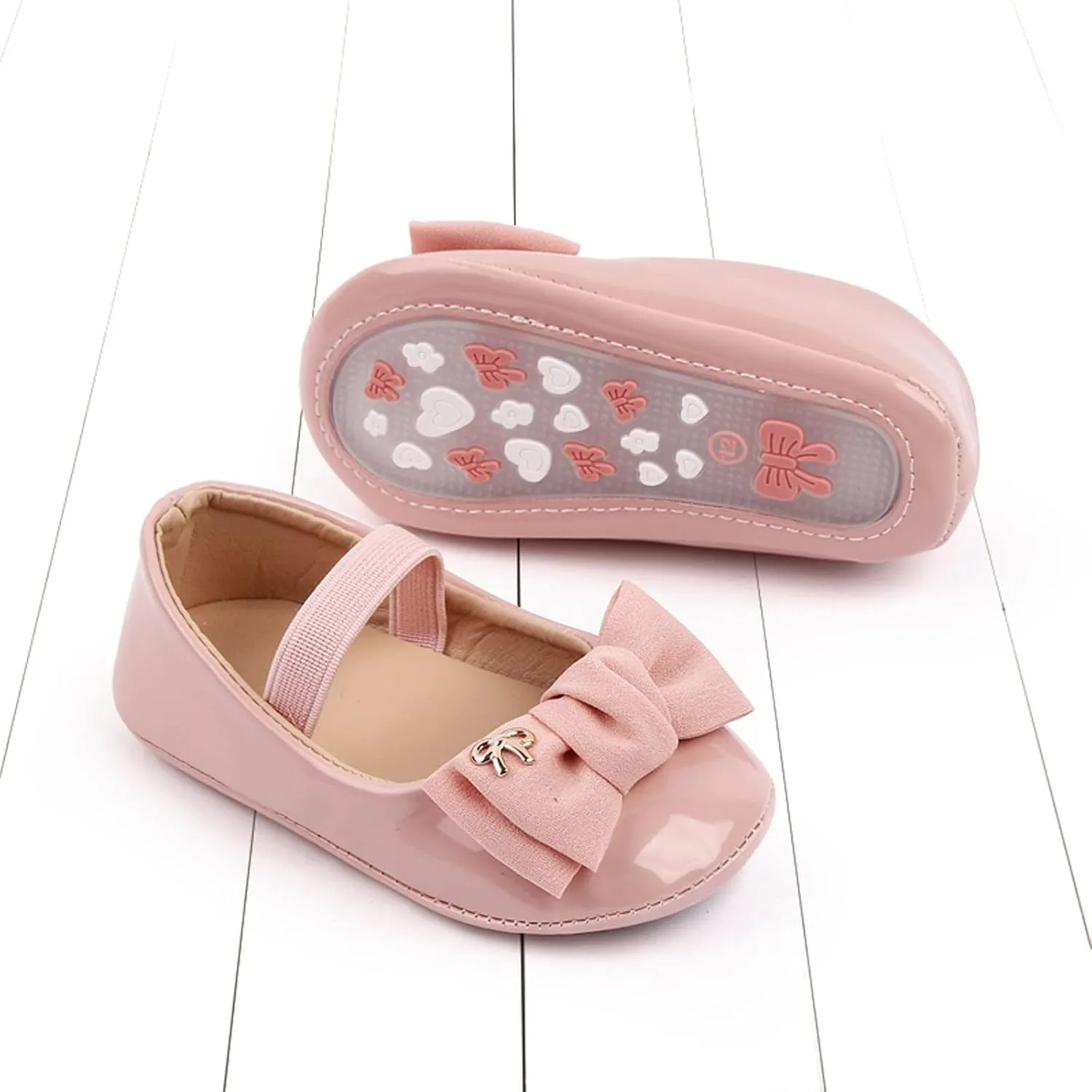 Infant Baby Girl Mary Jane Dress Shoes Ballet Flats for Toddler Kid Wedding Party School Shoes Bowknot Shoes