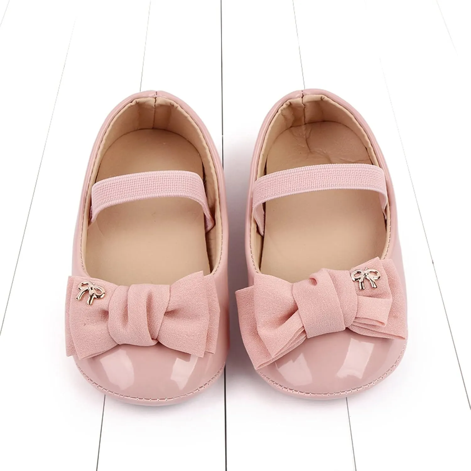 Infant Baby Girl Mary Jane Dress Shoes Ballet Flats for Toddler Kid Wedding Party School Shoes Bowknot Shoes
