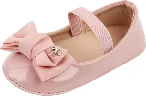 Infant Baby Girl Mary Jane Dress Shoes Ballet Flats for Toddler Kid Wedding Party School Shoes Bowknot Shoes