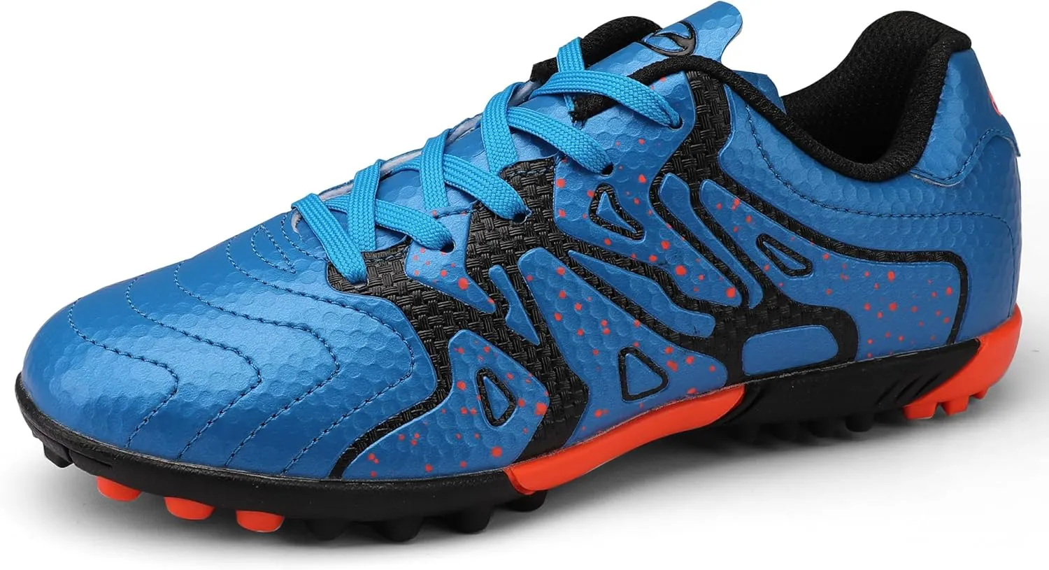 Kids Indoor Soccer Shoes Athletic Outdoor Turf Soccer Cleats Lace Up for Boys Girls