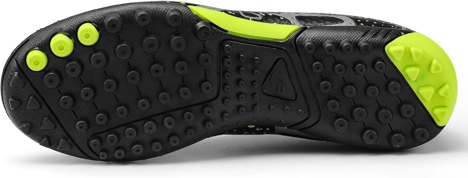 Kids Indoor Soccer Shoes Athletic Outdoor Turf Soccer Cleats Lace Up for Boys Girls