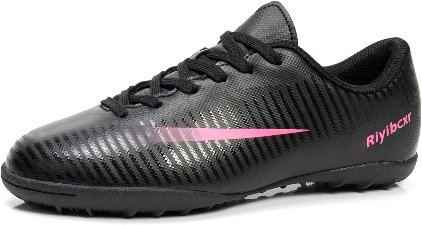 Kids Soccer Cleats Unisex-Child Lightweight Football Shoes Turf Youth Boys Girls Futsal Training Indoor Outdoor