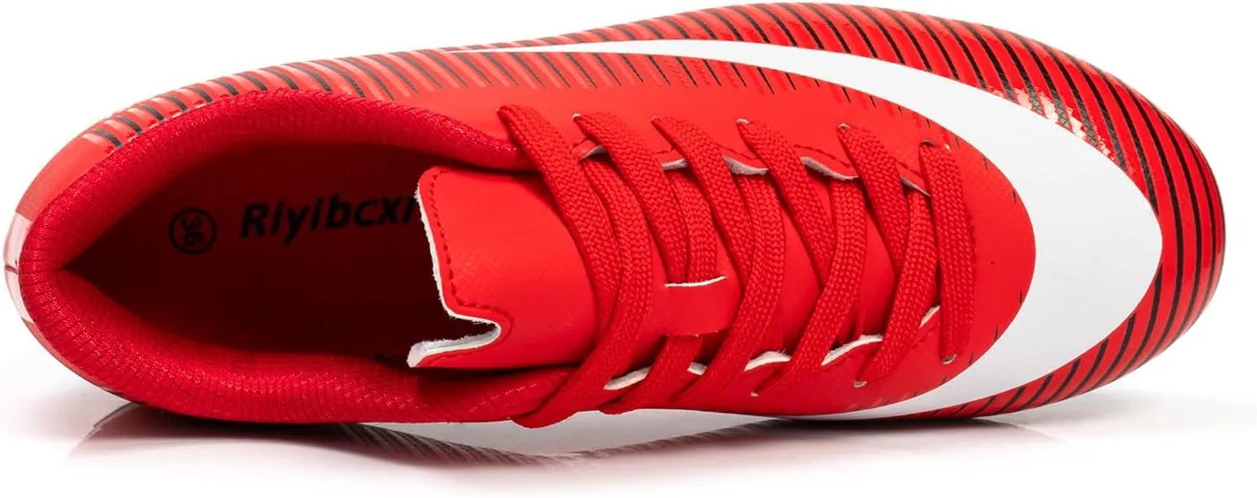 Kids Soccer Cleats Unisex-Child Lightweight Football Shoes Turf Youth Boys Girls Futsal Training Indoor Outdoor