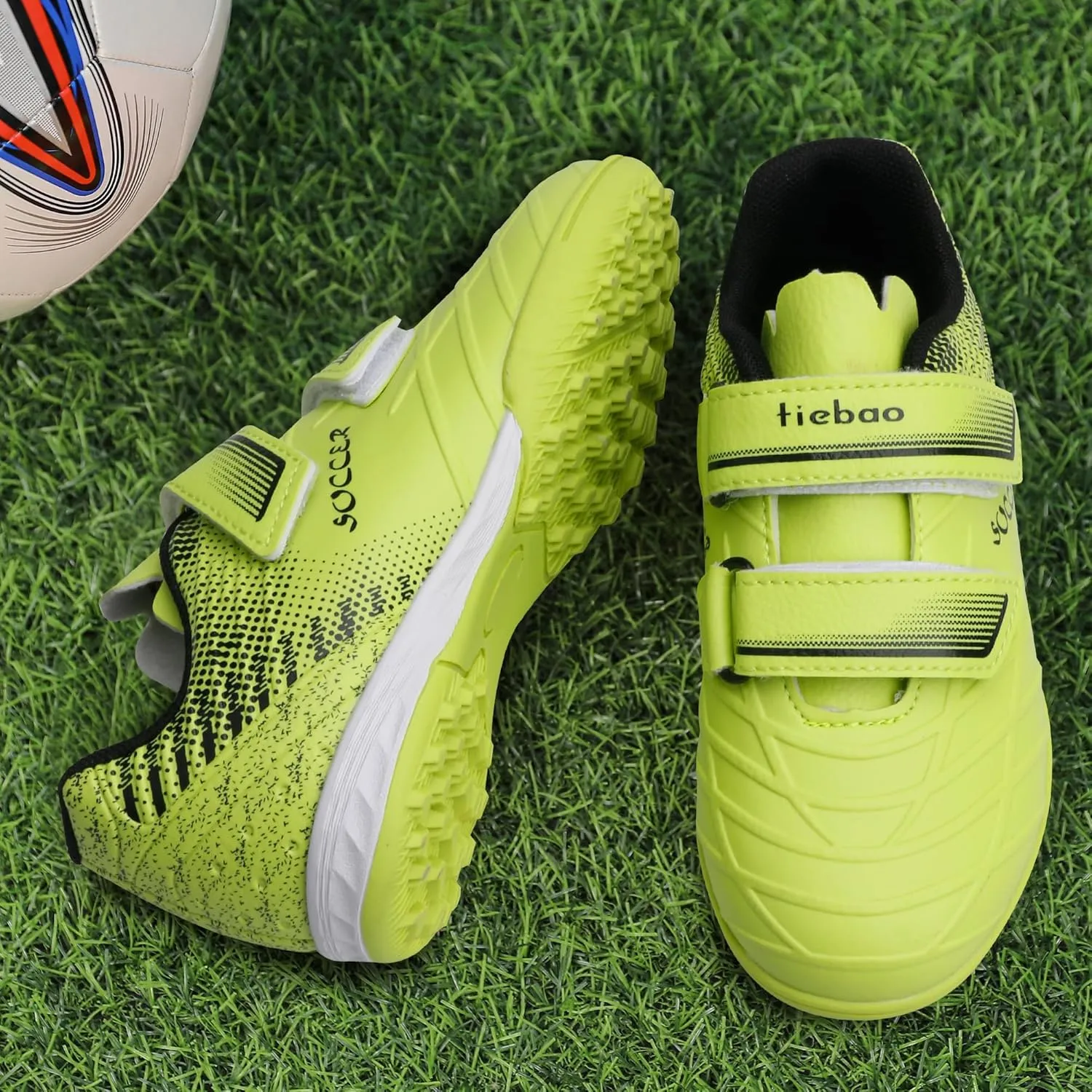 Kids Soccer Shoes Turf Cleats Outdoor for Toddler/Little/Big Boys Girls