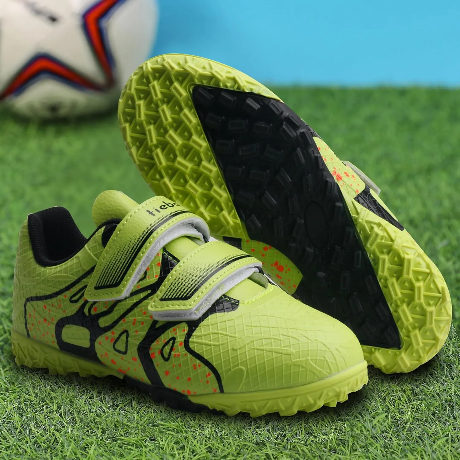 Kids Soccer Shoes Turf Cleats Outdoor for Toddler/Little/Big Boys Girls