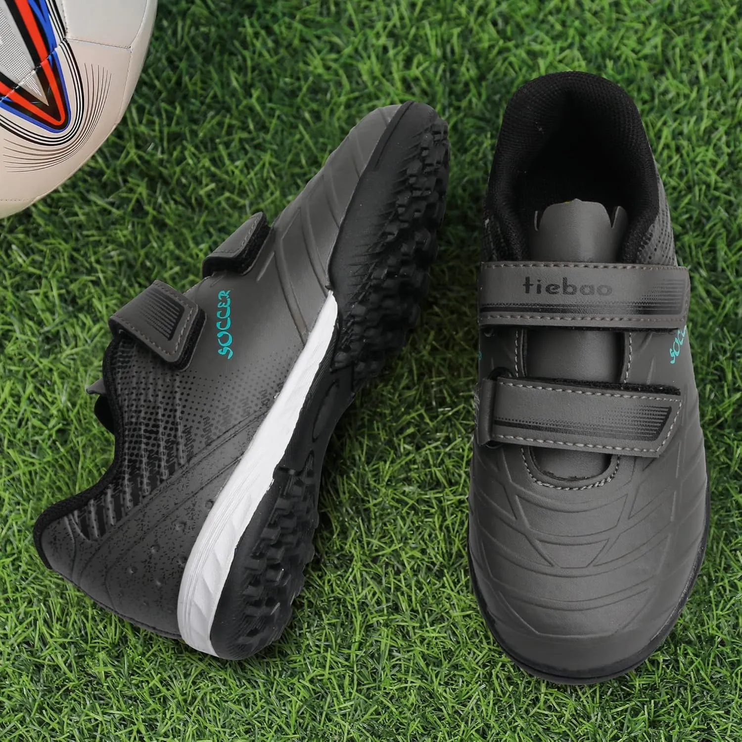 Kids Soccer Shoes Turf Cleats Outdoor for Toddler/Little/Big Boys Girls