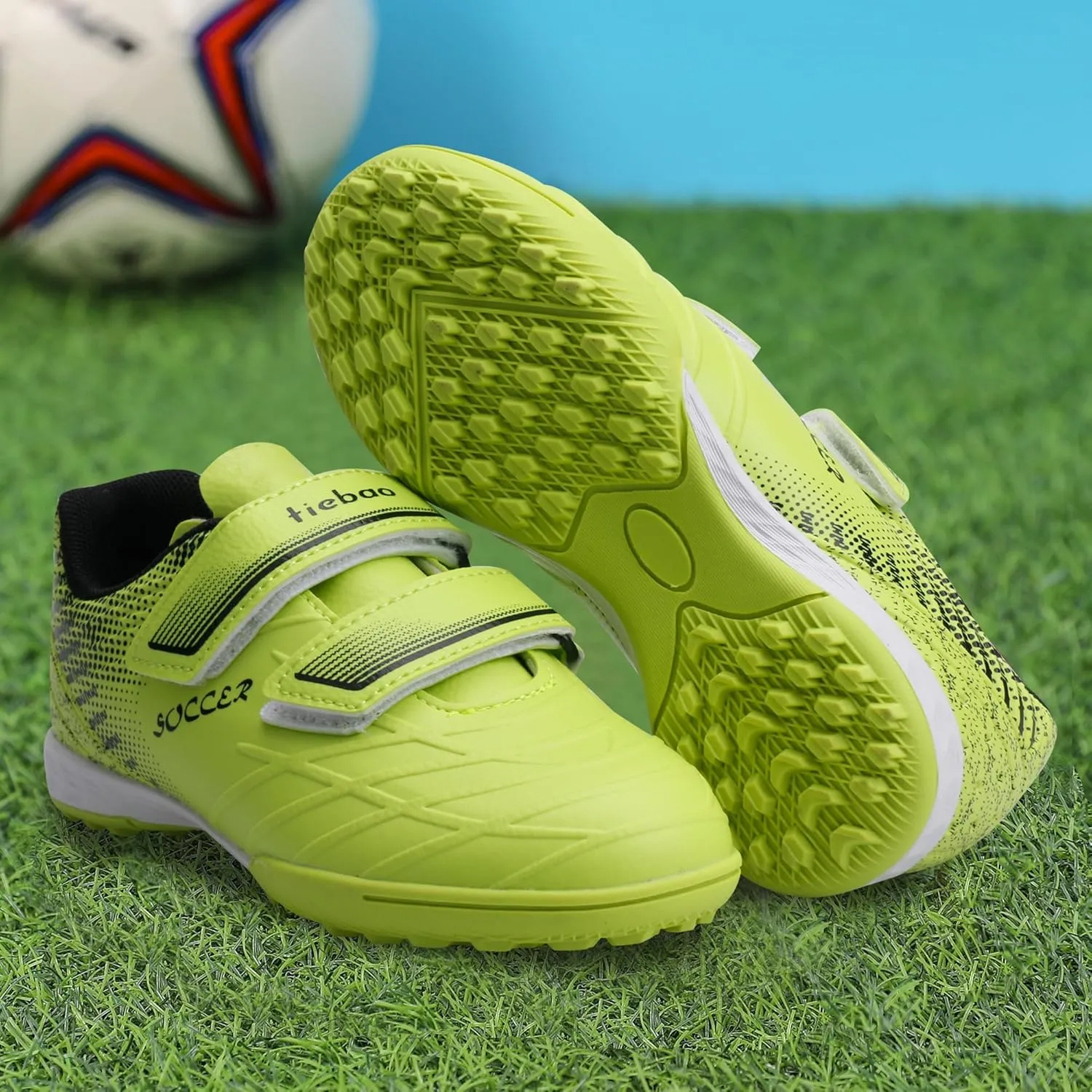 Kids Soccer Shoes Turf Cleats Outdoor for Toddler/Little/Big Boys Girls
