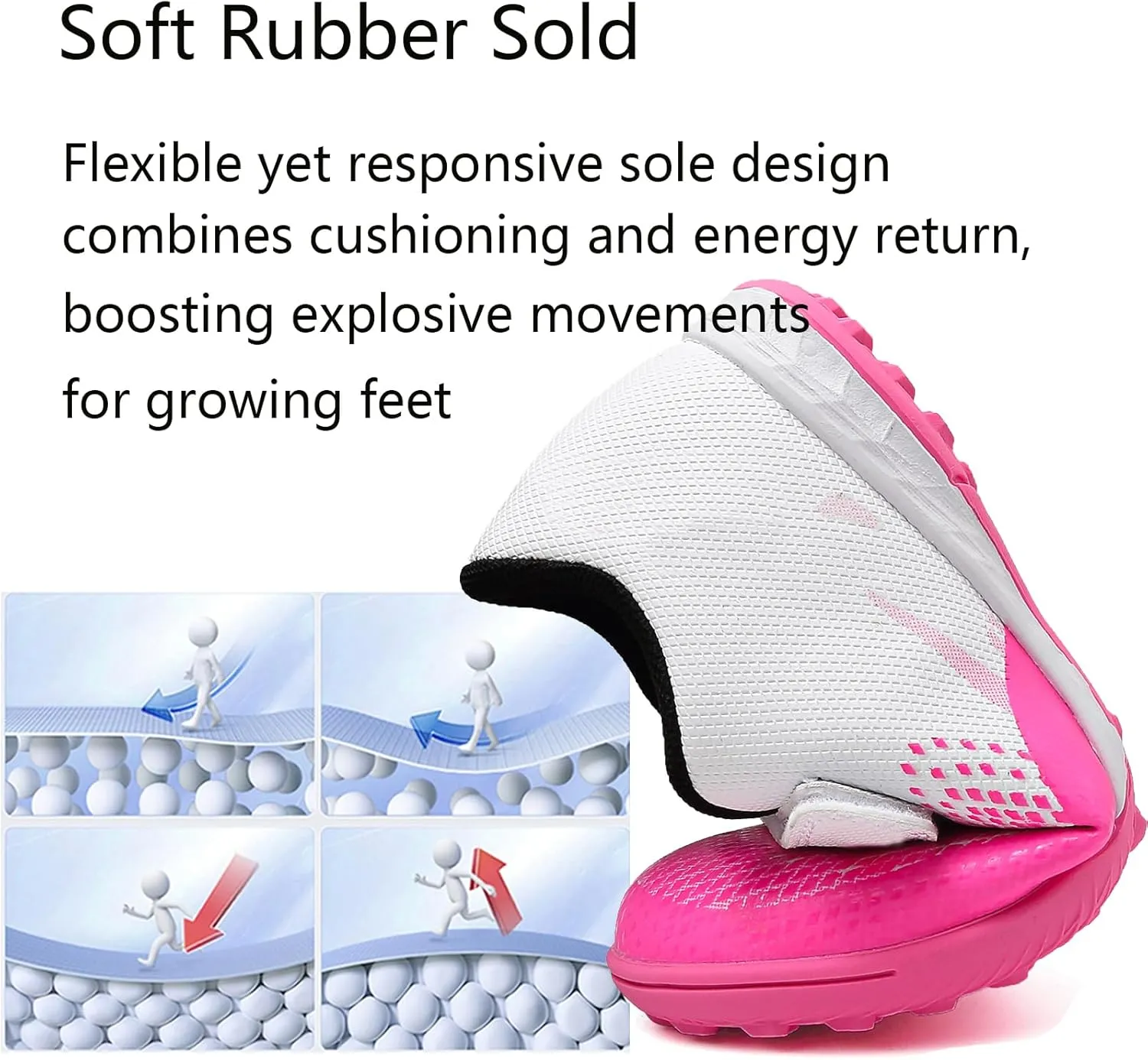 Kids Turf Soccer Shoes Boys Girls Youth Indoor Outdoor Soccer Cleats Football Shoes (Toddler/Little Kid/Big Kid)